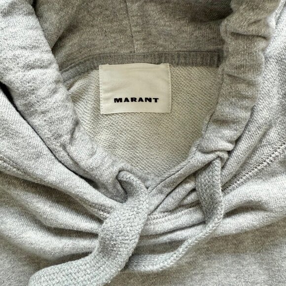 ISABEL MARANT GRAY MATTE HOODIE SIZE SMALL - Picture 7 of 9